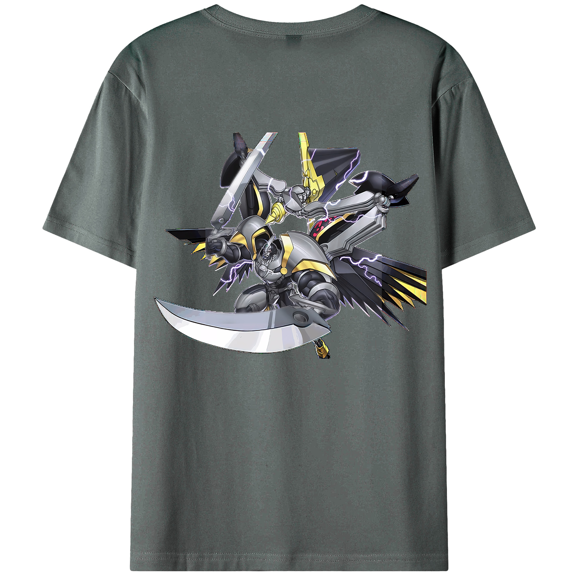 （画像用） 遊☆戯☆王 Yu-Gi-Oh! 綿100％ メンズ半袖Tシャツ（バックプリント） 通気性
